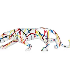 Statues & Sculptures Table Top|Floor Standing^Polygon Panther 31cm Multicoloured Resin Indoor Sculpture