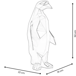 Statues & Sculptures Table Top|Low Poly^Polygon Penguin 50cm Gold Resin Indoor Sculpture