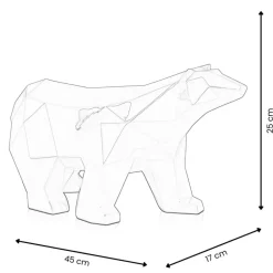 Statues & Sculptures Table Top|Low Poly^Polygon Polar Bear 25cm Blue Resin Indoor Sculpture