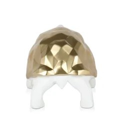 Statues & Sculptures Table Top|Low Poly^Polygon Turtle 21cm Gold Resin Indoor Sculpture
