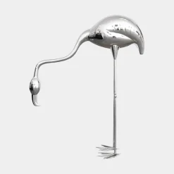 Statues & Sculptures Wildlife|Contemporary^Pure Flamingo 124cm Silver Metal Garden Sculpture