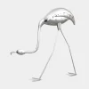 Statues & Sculptures Wildlife|Contemporary^Pure Flamingo 94cm Silver Metal Garden Sculpture