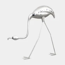 Statues & Sculptures Wildlife|Contemporary^Pure Flamingo 94cm Silver Metal Garden Sculpture