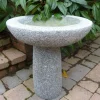 Statues & Sculptures Bird Baths^Pure Natural Granite Grey Stone Garden Birdbath
