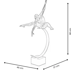 Statues & Sculptures Figurative|Floor Standing^Quantum Leap 80cm Anthracite Resin Indoor Sculpture
