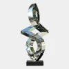 Statues & Sculptures Table Top|Floor Standing^Quantum Shift 98cm Silver Metal Indoor Sculpture