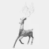 Statues & Sculptures Wildlife|Stags & Deers^Quantum Stag 205cm Silver Metal Garden Sculpture