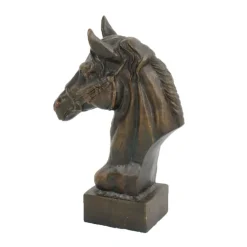 Statues & Sculptures Horses^Race Horse Head Bronze Metal Garden Ornament