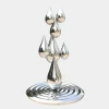 Statues & Sculptures Giant|Floor Standing^Raindrop Ripples 180cm Silver Metal Garden Sculpture