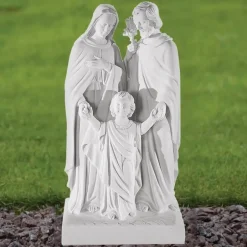 Statues & Sculptures Jesus|Virgin Mary^Religious Family 50cm Marble Resin Garden Statue