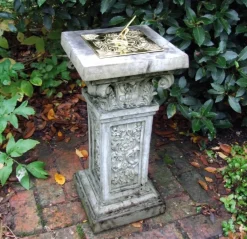 Statues & Sculptures Garden Sundials^Rocco Brass Stone Garden Sundial