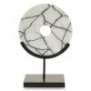 Statues & Sculptures Table Top|Abstract^Sacred Circle 34cm White Marble Indoor Sculpture