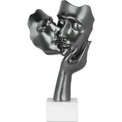 Statues & Sculptures Figurative|Table Top^Secret Kiss 50cm Anthracite Resin Indoor Sculpture