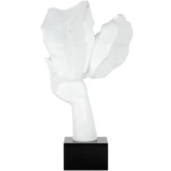 Statues & Sculptures Figurative|Table Top^Secret Kiss 50cm White Resin Indoor Sculpture