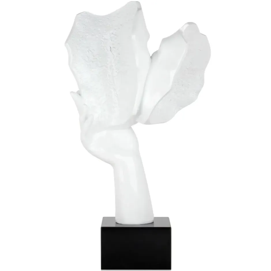 Statues & Sculptures Figurative|Table Top^Secret Kiss 50cm White Resin Indoor Sculpture