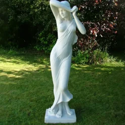 Statues & Sculptures Greek^Shy Maiden 155cm Marble Resin Garden Statue