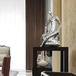 Statues & Sculptures Figurative|Table Top^Silent Soul 81cm Silver Metal Indoor Sculpture