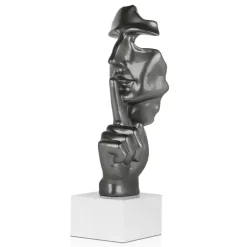 Statues & Sculptures Figurative|Table Top^Silent Warrior 48cm Anthracite Resin Indoor Sculpture