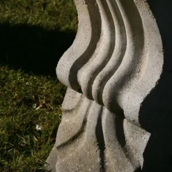 Statues & Sculptures Stone Benches^Single Curved Plain Stone Bench - Large Garden Benches