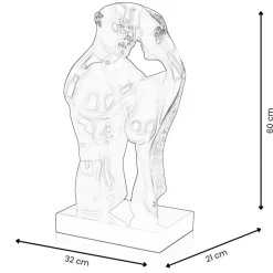 Statues & Sculptures Figurative|Table Top^Soul Reflection 60cm Anthracite Resin Indoor Sculpture