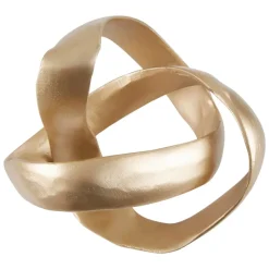 Statues & Sculptures Table Top|Abstract^Spiral Elegance 16cm Gold Metal Indoor Sculpture