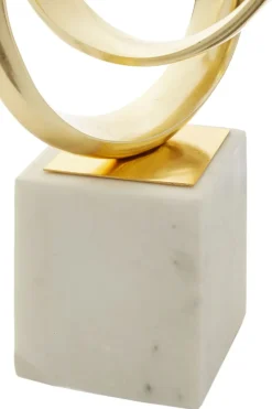 Statues & Sculptures Table Top|Abstract^Spiral Symphony 34cm Gold Metal Indoor Sculpture