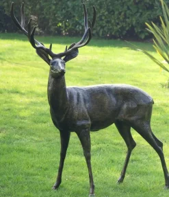 Statues & Sculptures Stags & Deers^Stag Doe & Fawn Collection Bronze Metal Garden Statues