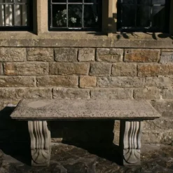 Statues & Sculptures Stone Benches^Straight Plain Stone Garden Bench