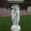 Statues & Sculptures Bird Baths^Three Graces Stone Garden Bird Bath