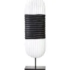Statues & Sculptures Table Top|Abstract^Tic-Tac 60cm Black & White Wood Indoor Sculpture
