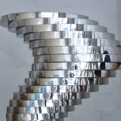 Statues & Sculptures Giant|Floor Standing^Tornado 195cm Silver Metal Garden Sculpture v2