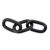 Statues & Sculptures Table Top|Contemporary^Triple Link 5cm Black Metal Indoor Sculpture