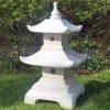 Statues & Sculptures Pagodas^Two Tier Japanese Pagoda Lantern Marble Garden Ornament