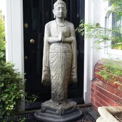 Statues & Sculptures Buddha^Upright Buddha Stone Garden Statue