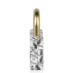 Statues & Sculptures Table Top|Contemporary^Wealth Padlock 28cm Gold Resin Indoor Sculpture