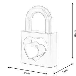 Statues & Sculptures Table Top|Contemporary^Wealth Padlock 28cm Gold Resin Indoor Sculpture