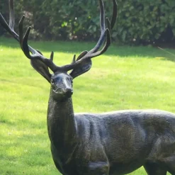Statues & Sculptures Stags & Deers^Wild Stag Life-Size 148cm Bronze Metal Garden Statue